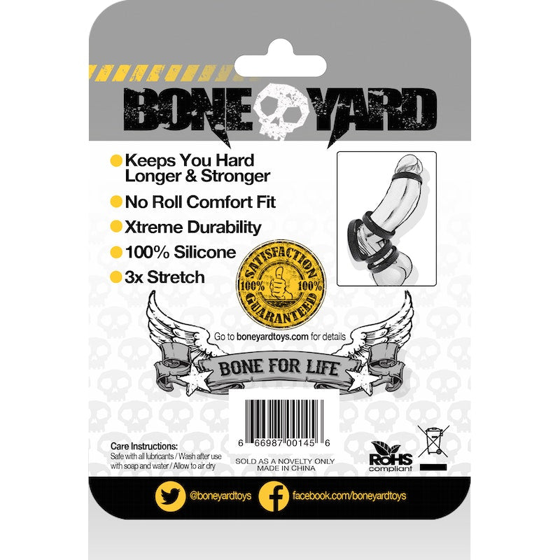 Boneyard Silicone Ring 45mm Black