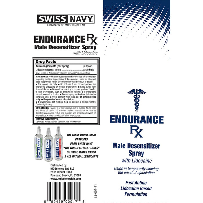 Swiss Navy Endurance Desensitiser Spray for Men 15ml