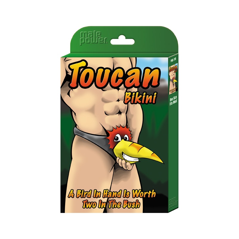 Male Power Toucan Bikini Novelty Underwear Black, O/S