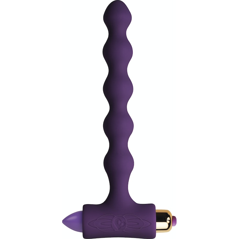 Rocks Off Petite Sensations Pearls Anal Beads w/bullet Purple, Black