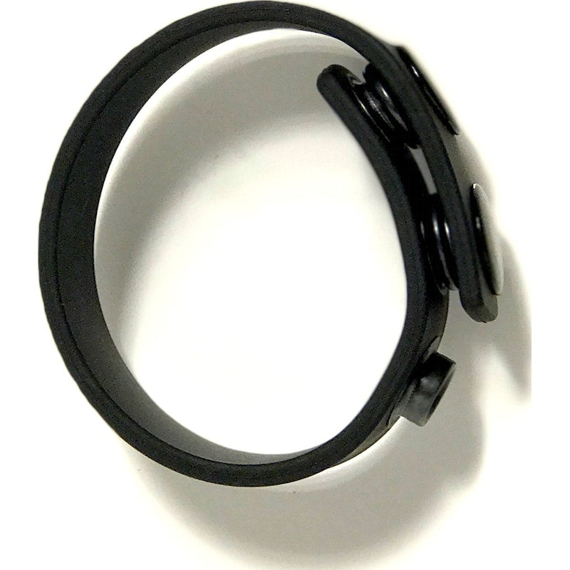 Boneyard Silicone Cock Strap - 3 Snap Ring - Red/Blue/Black