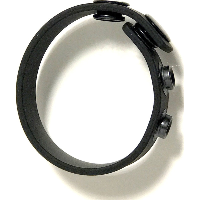 Boneyard Silicone Cock Strap - 3 Snap Ring - Red/Blue/Black