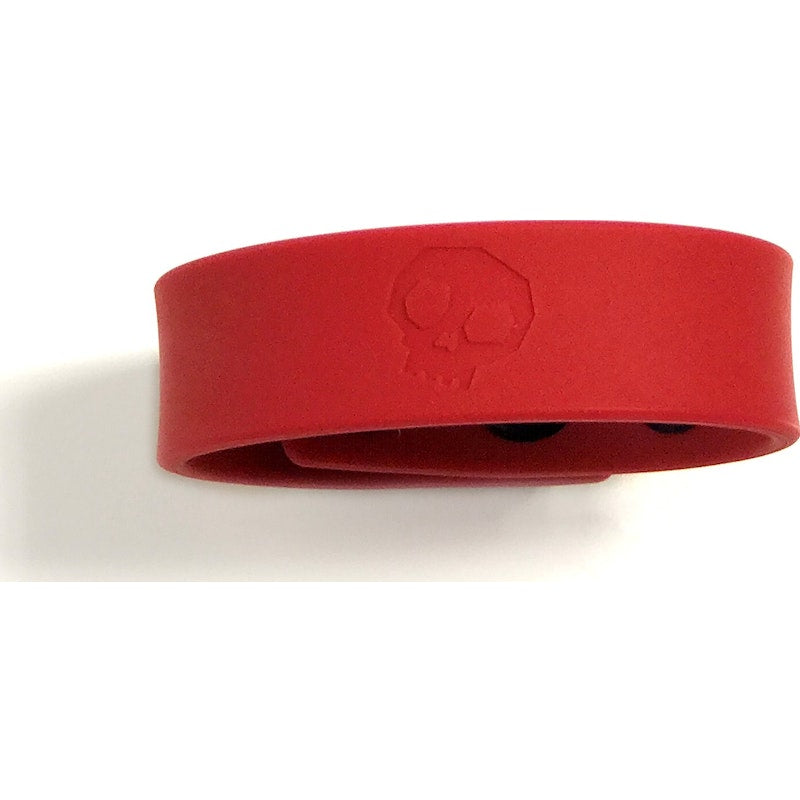 Boneyard Silicone Cock Strap - 3 Snap Ring - Red/Blue/Black
