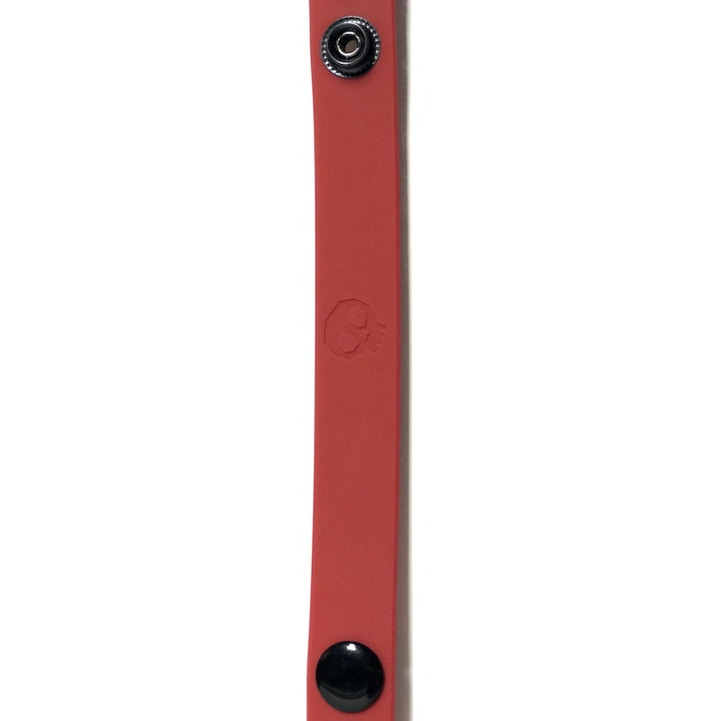 Boneyard Silicone Cock Strap - 3 Snap Ring - Red/Blue/Black