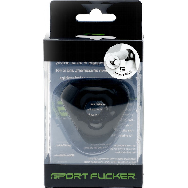 Sport Fucker Energy Ring Cockring, Red/Clear/Black