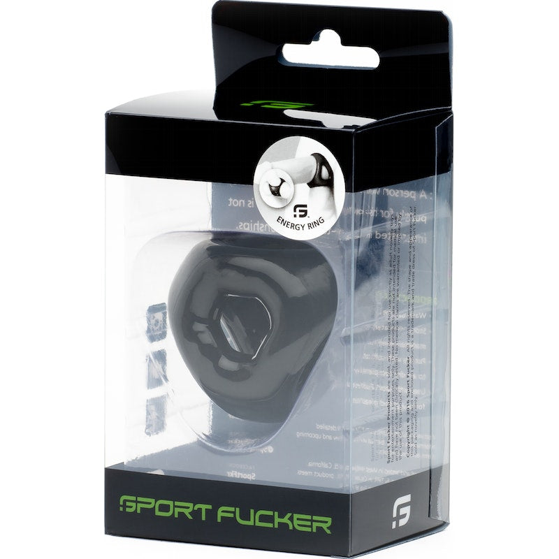 Sport Fucker Energy Ring Cockring, Red/Clear/Black