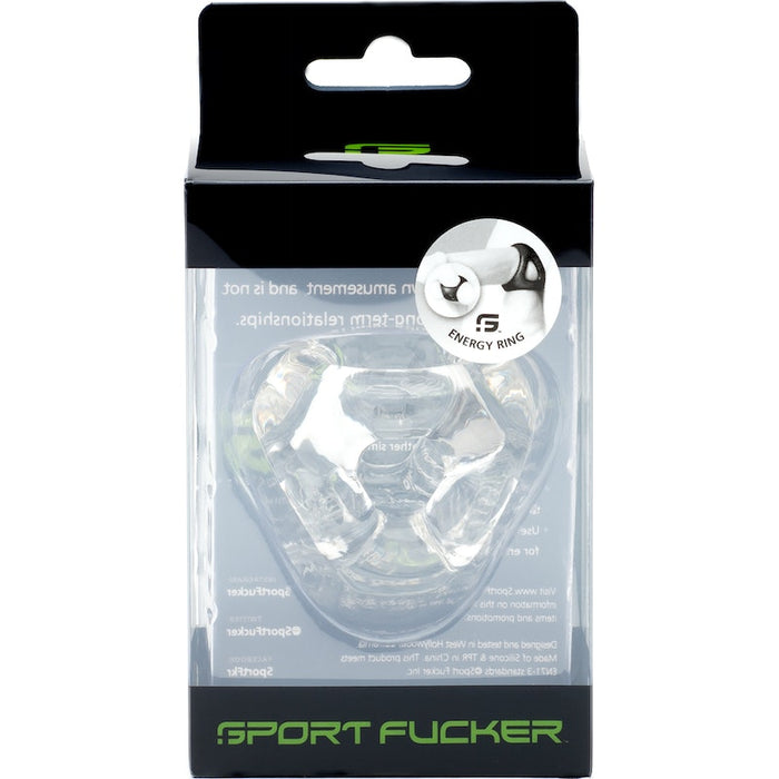Sport Fucker Energy Ring Cockring, Red/Clear/Black