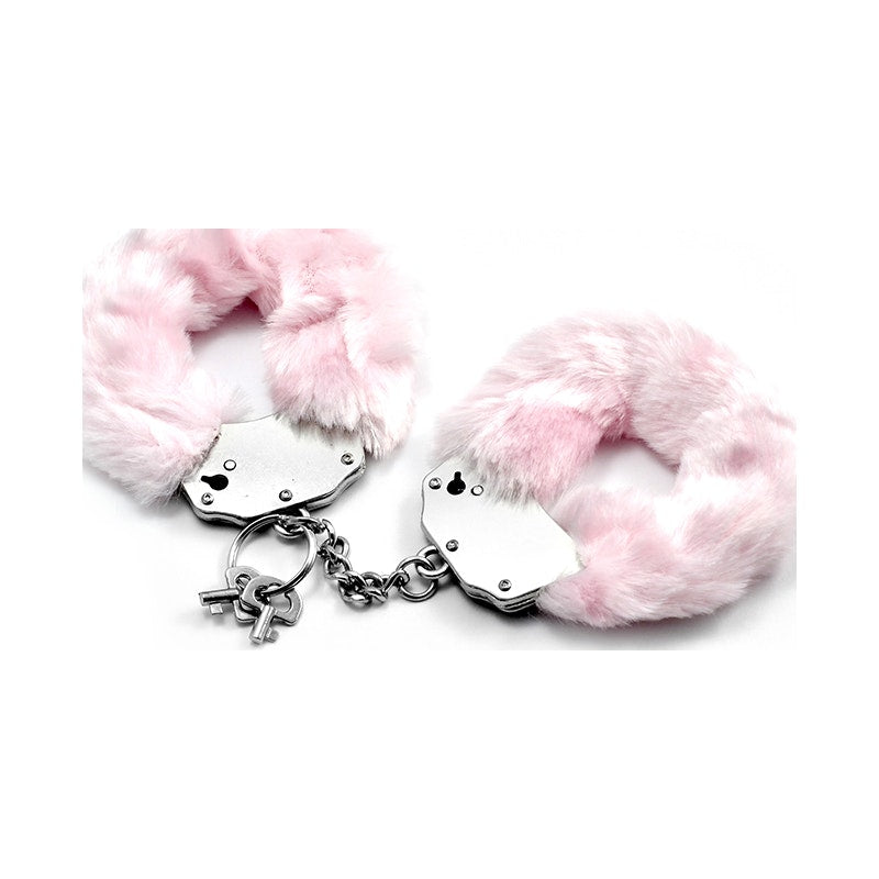 Fetish Pleasure Fluffy Hand Cuffs, Pink