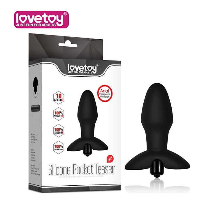 Lovetoy Silicone Rocket Teaser, 3.3"/8.4cm, Black