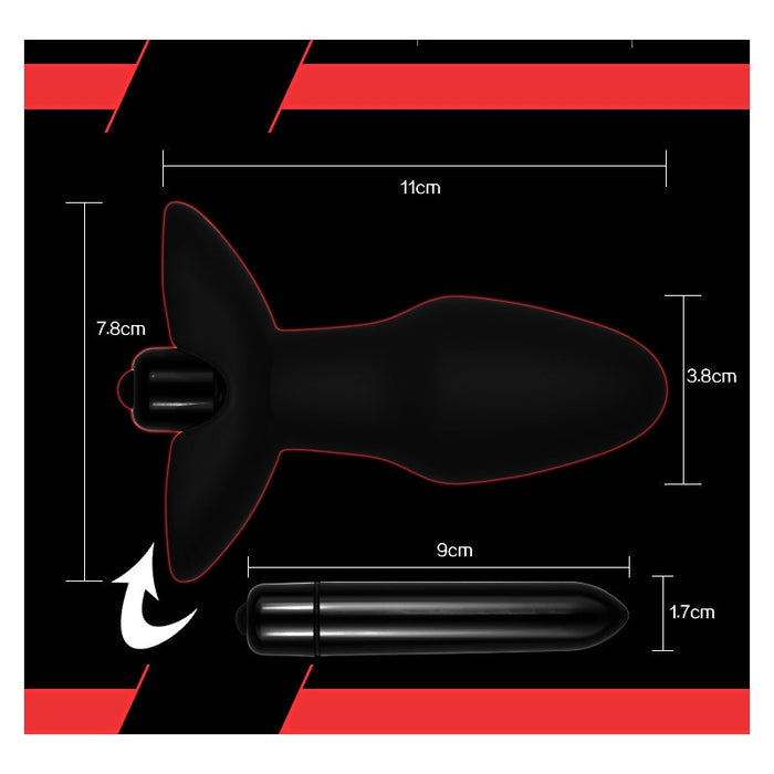 Lovetoy Silicone Rocket Teaser, 3.3"/8.4cm, Black