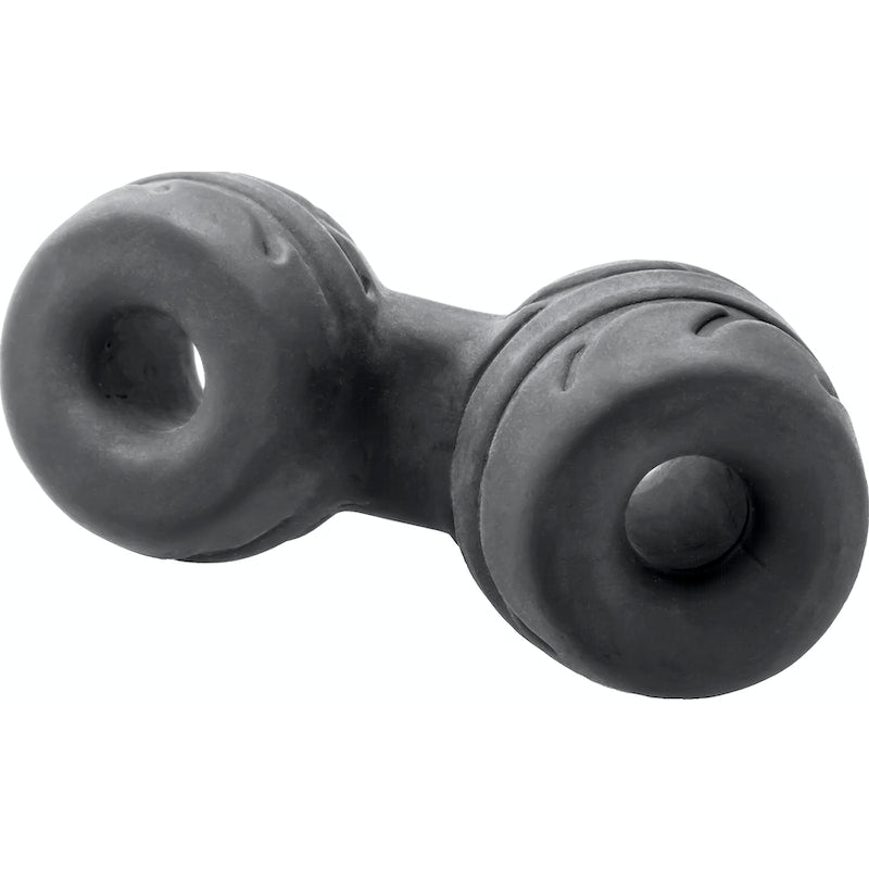 PerfectFit SilaSkin Cock And Ball Cock Ring + Ball Stretcher, Black/Clear/Green