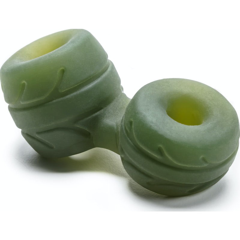 PerfectFit SilaSkin Cock And Ball Cock Ring + Ball Stretcher, Black/Clear/Green