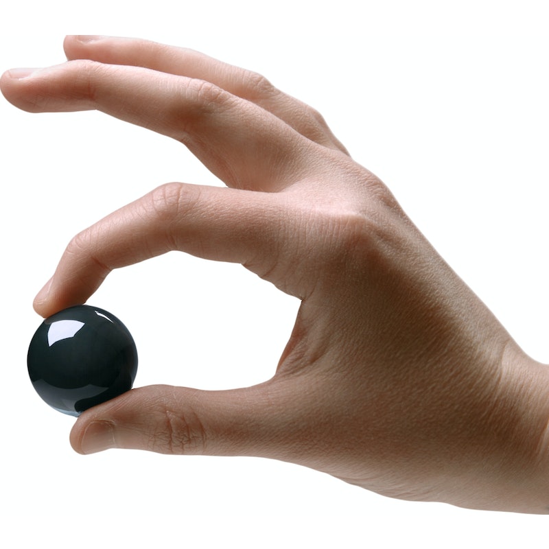 Master Series Jaded Glass Ben Wa Balls, Blac, 30mm