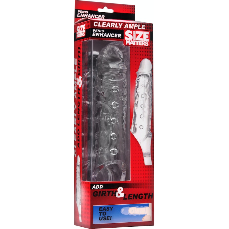 Size Matters Clearly Ample Penis Enhancer Sheath, Clear