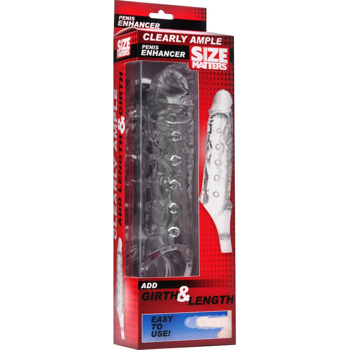 Size Matters Clearly Ample Penis Enhancer Sheath, Clear