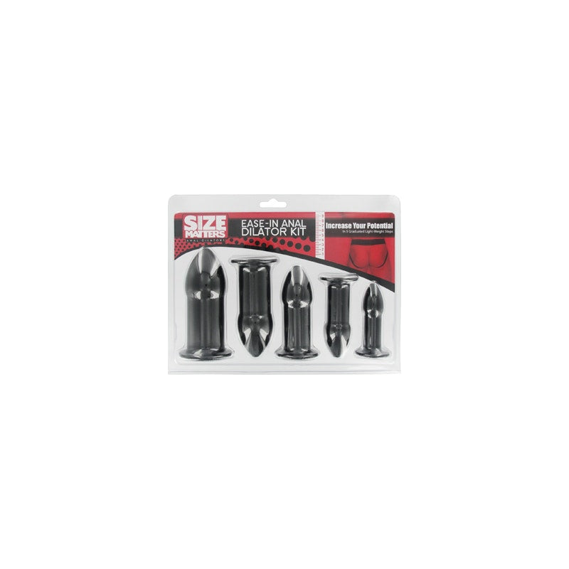 Size Matters Ease-In Anal Dilator Kit, Black