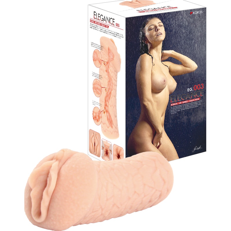 Kokos Elegance 3 Masturbator, 16cm, Flesh