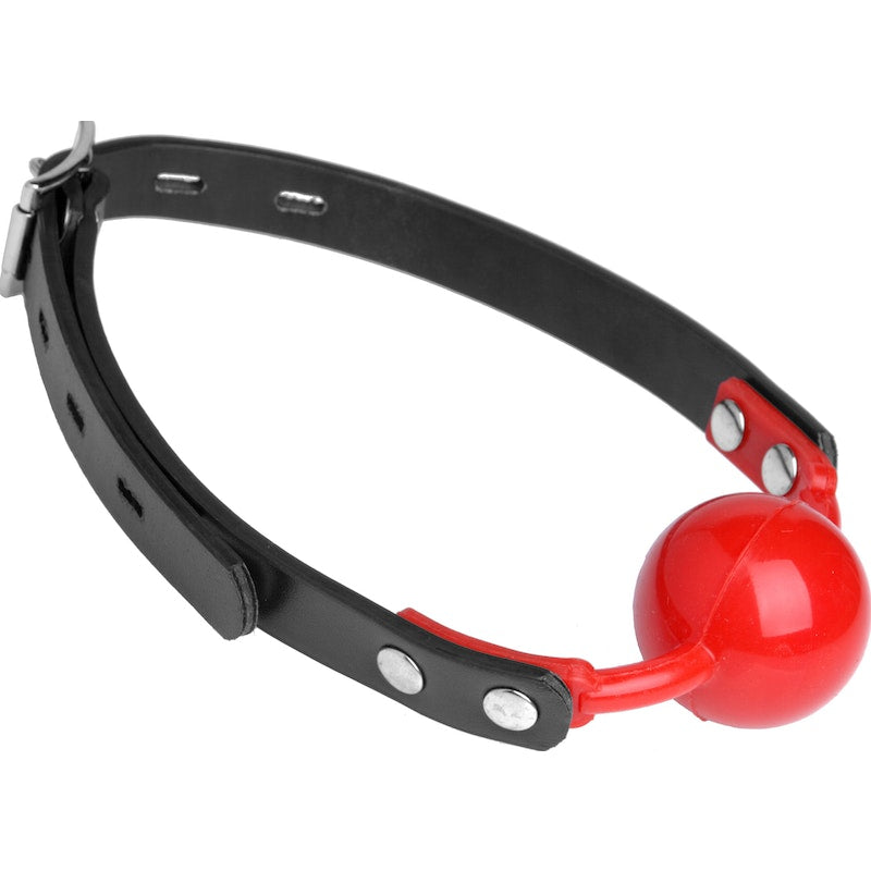 Master Series The Hush Gag Silicone Comfort Ball Gag, Red