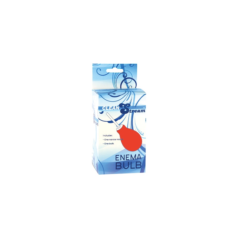 CleanStream Anal Douche Enema Bulb, Red