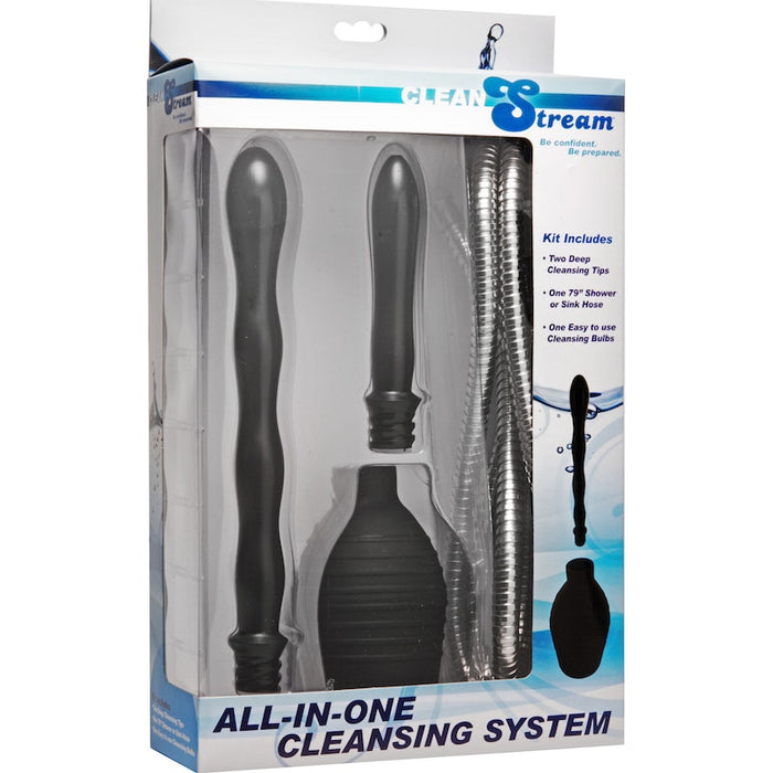 CleanStream All In One Shower Enema Cleansing System, Black