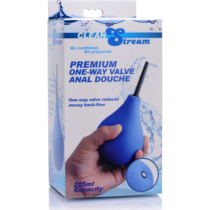 CleanStream Premium One Way Valve Anal Douche, 225ml, Blue