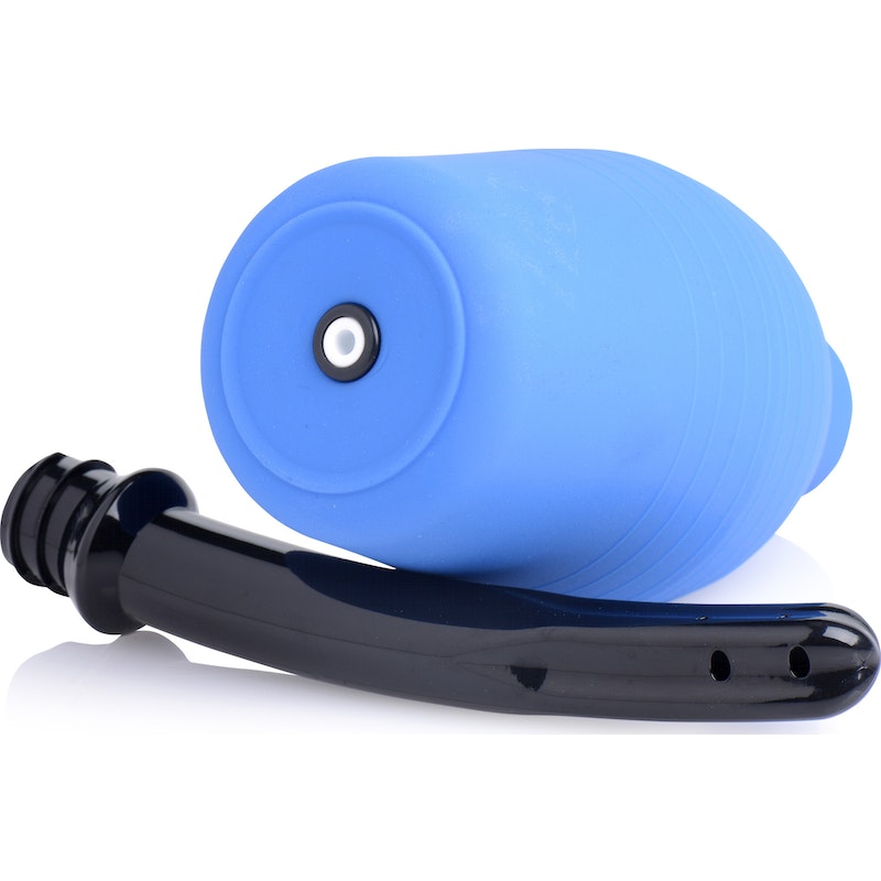CleanStream Premium One Way Valve Enema Bulb, Blue