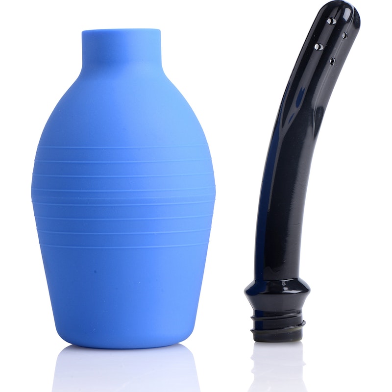 CleanStream Premium One Way Valve Enema Bulb, Blue