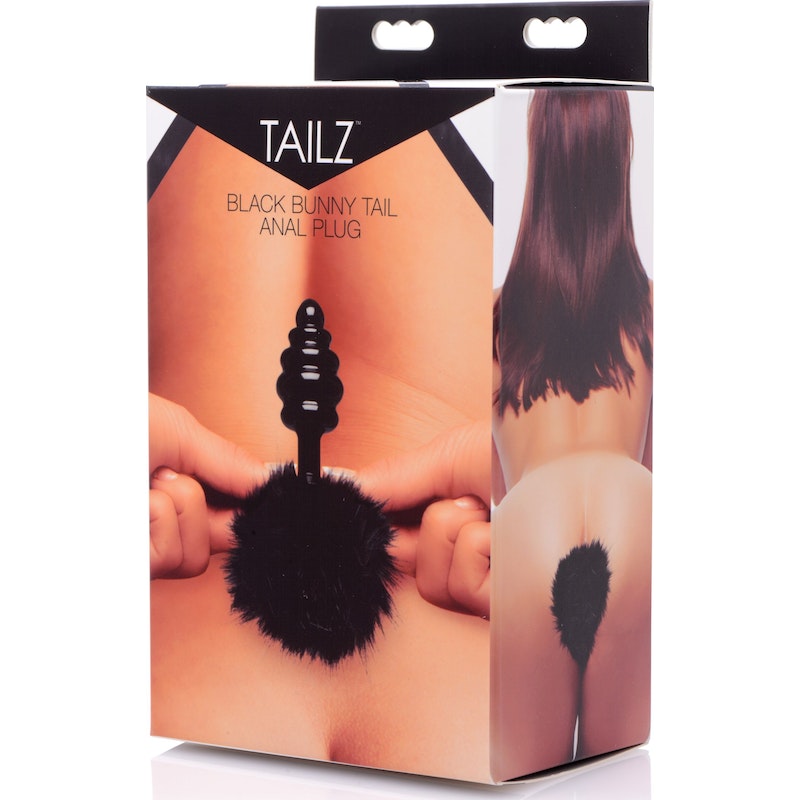 Tailz Black Bunny Tail Anal Plug Black