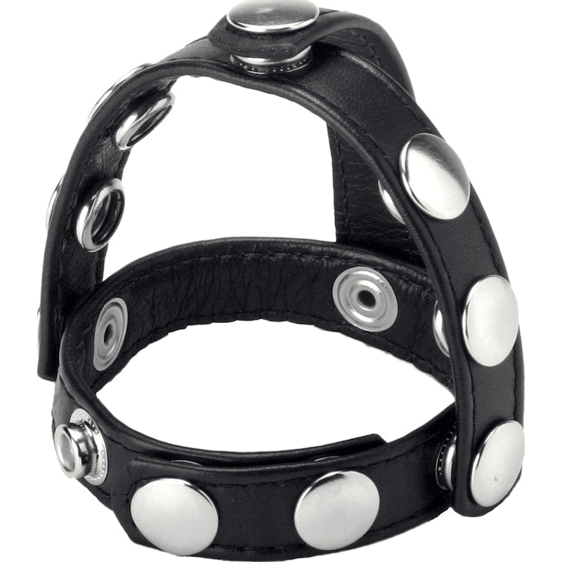 Strict Snap-On Cock And Ball Harness, Black