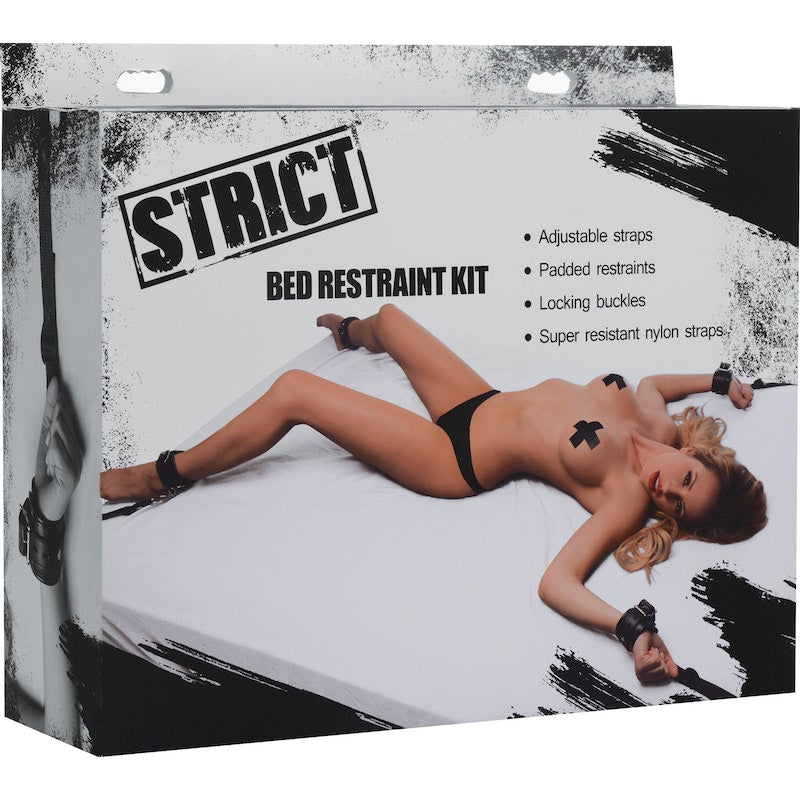 Strict Deluxe Bed Restraint Kit, Black