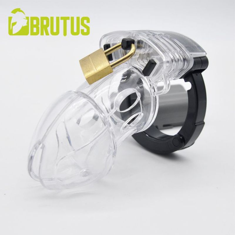 Brutus Alpha Chastity Cage, Clear
