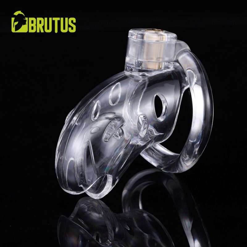 Brutus Shark Chastity Cage, Clear