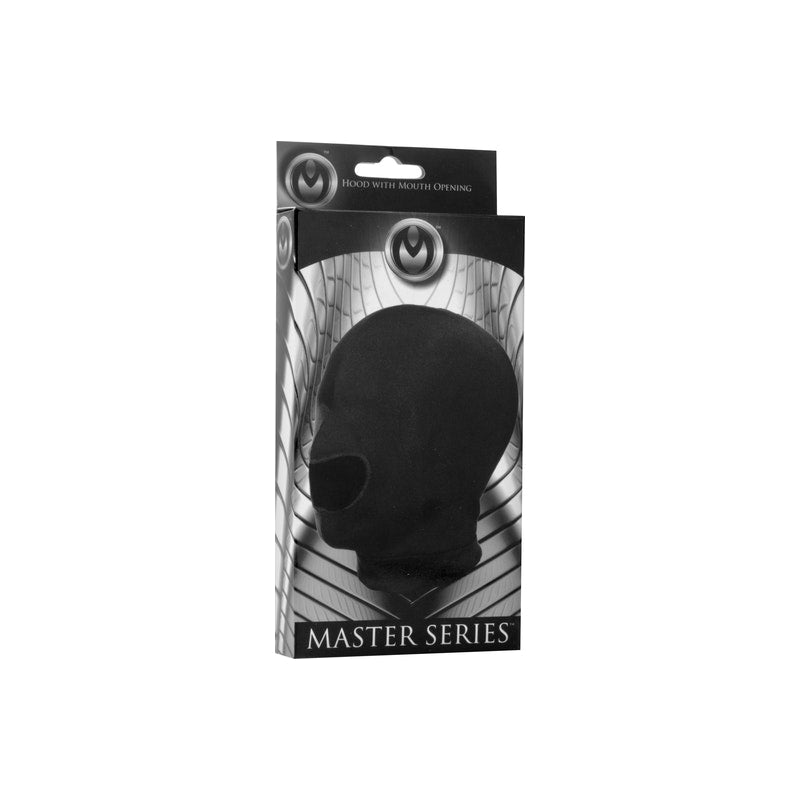 Master Series Blow Hole Open Mouth Spandex Hood, Black