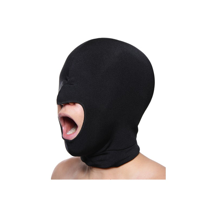 Master Series Blow Hole Open Mouth Spandex Hood, Black
