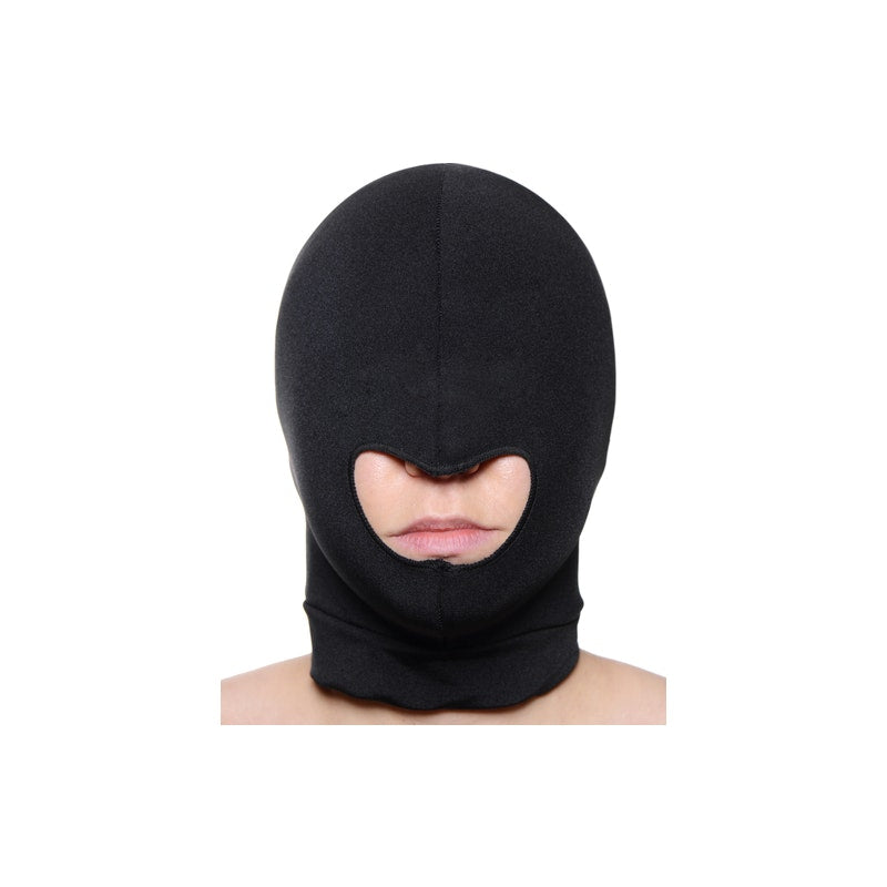 Master Series Blow Hole Open Mouth Spandex Hood, Black