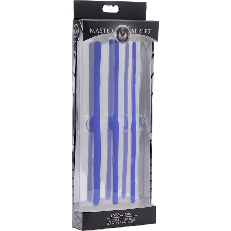 Master Series Invasion Silicone Urethral Sound Trainer Set, Blue