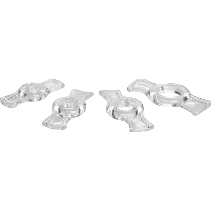 Size Matters Endurance 4-Piece Penis Ring Set, Clear