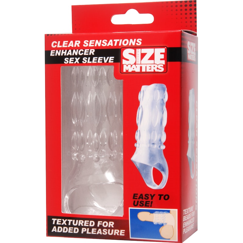 Size Matters Clear Sensations Enhancer Sex Sleeve, Clear
