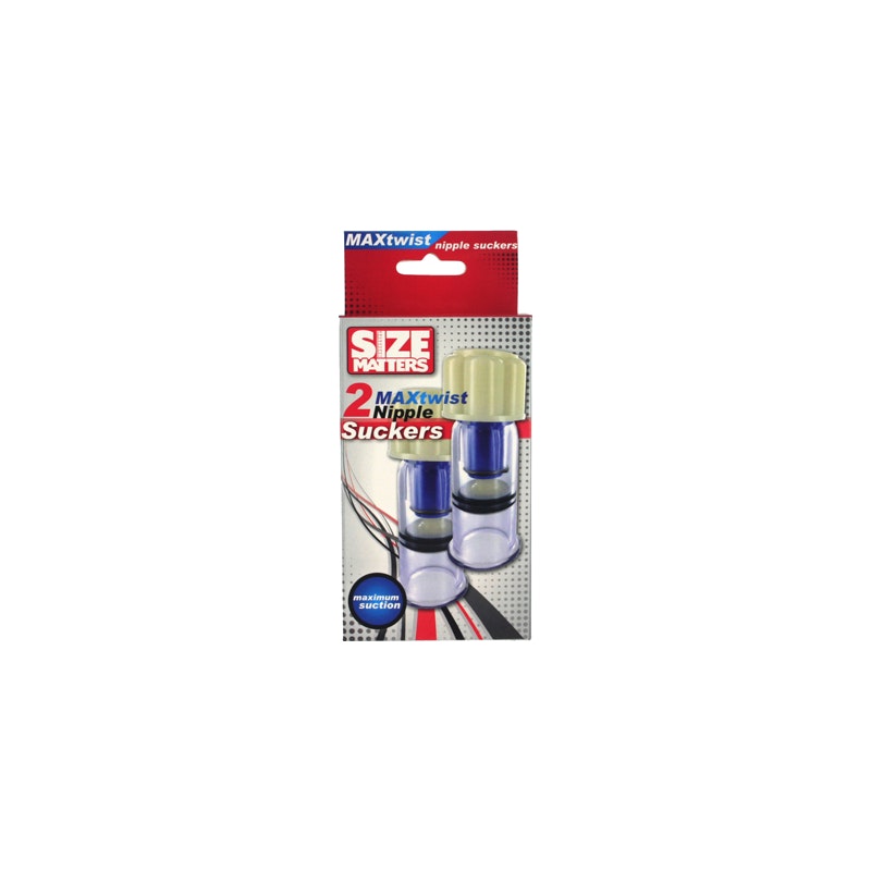 Max Twist Nipple Suckers Clear, White, 4"/10cm