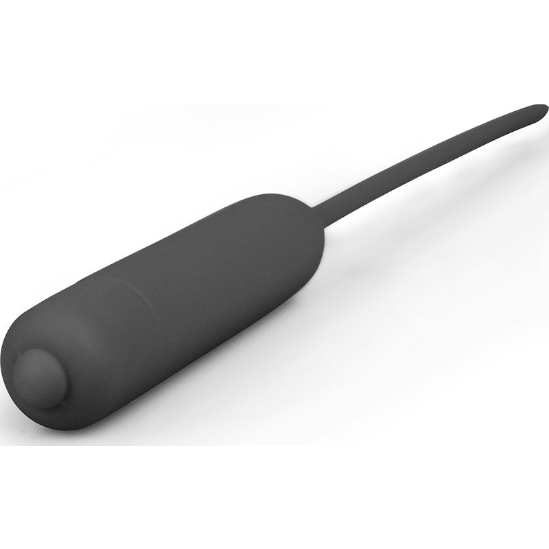 Lovetoy Silicone Vibrating Urethral Dilator, 4.8"/12.2cm, Black