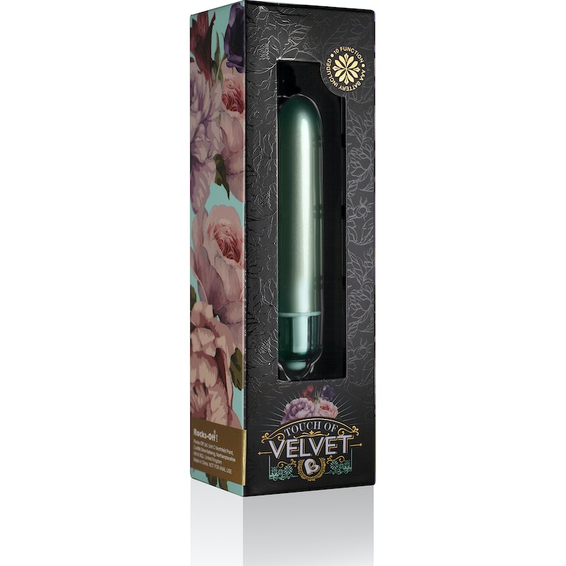 Rocks Off RO-90 Touch of Velvet Bullet Vibrator, Aqua/Lilac/Raspberry