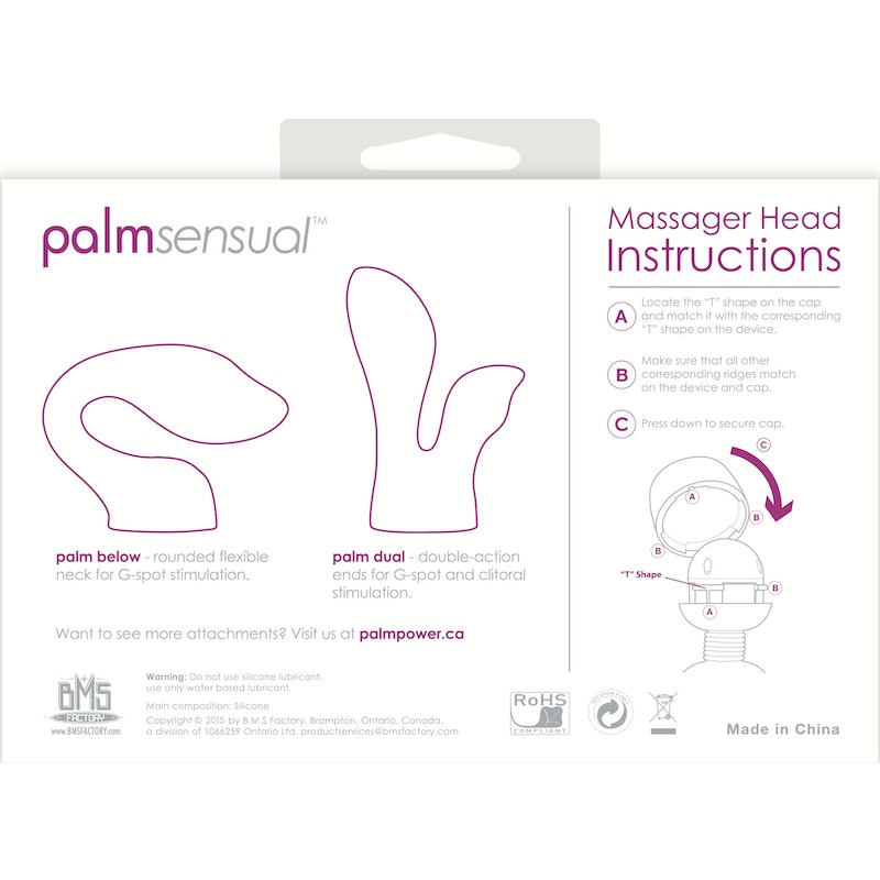 PalmSensual Massager Heads (For use with PalmPower) Pink