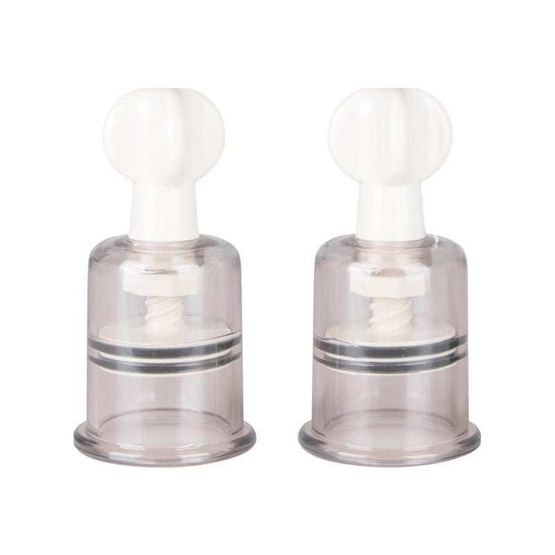 Fetish Collection Nipple and Clit Suckers, Medium, 2-pack, Clear