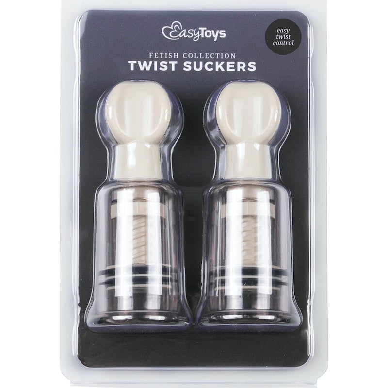 Fetish Collection Nipple and Clit Suckers, Medium, 2-pack, Clear