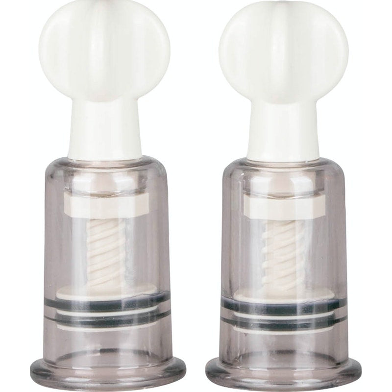 Fetish Collection Nipple and Clit Suckers, Medium, 2-pack, Clear