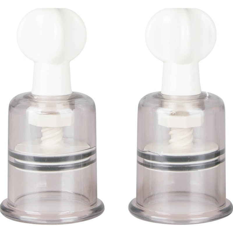 Fetish Collection Nipple and Clit Suckers, Large, 2-pack, Clear