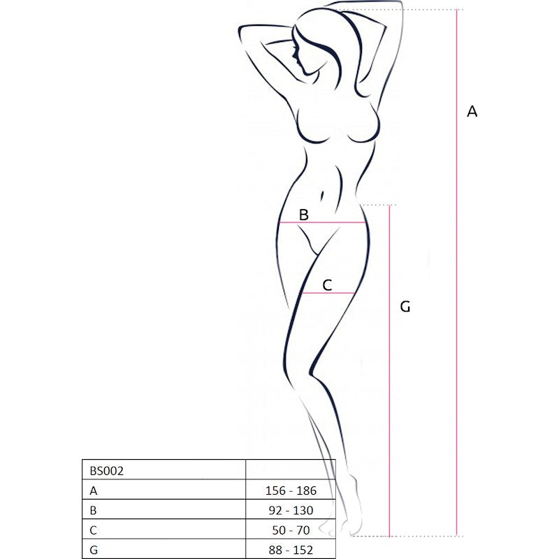 Passion Lingerie Suspender Tights With Hearts Black, O/S