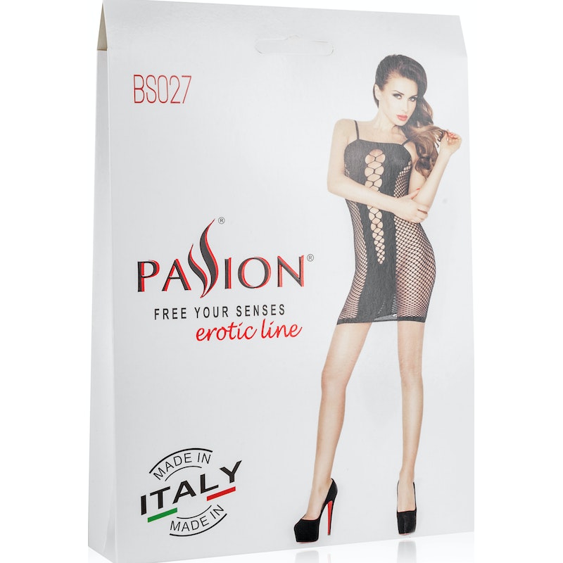 Passion Lingerie Dress Translucent With Open Sides Black, O/S