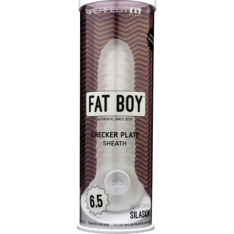Fat Boy Checker Plate Sheath, 6.5", Clear
