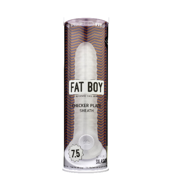 Fat Boy Checker Plate Sheath, 7.5in, Clear